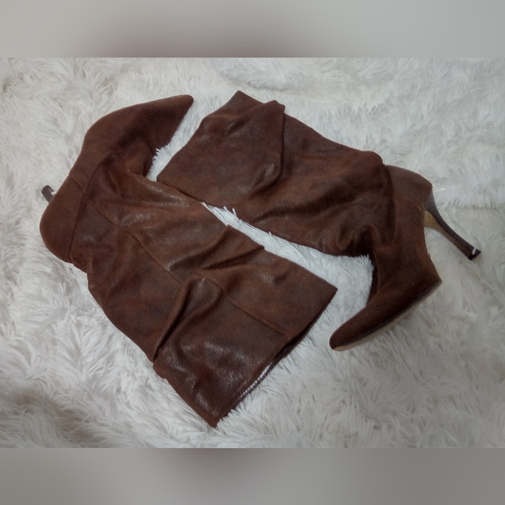 Brown Pointed Toe Stilleto Boots